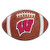FANMATS NCAA University of Wisconsin Badgers Nylon Face Football Rug