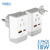 European Schuo Travel Plug Adapter with QC 3.0 & PD by Ceptics Safe Dual USB & USB-C - 2 USA Socket - Compact & Powerful - Use in Greece Italy Switzerland Turkey Portugal - Type C, E/F - Fast Charging