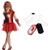 DC Comics Girl's The Flash Tutu Dress Costume Bundle, Medium