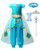 Arielno Girl Princess Halloween Costume Party Dress (4 Years, Sky Blue with Accessories)