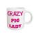 3dRose mug_175226_1 Crazy Pig Lady Ceramic Mug, 11-Ounce
