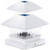 Home Zone Security Solar Post Cap Lights - Outdoor Solar Decorative Post Lights with No Wiring Required, White (2-Pack)