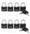 Master Lock 131Q 1-3/16" Wide Weatherproof Solid Body Padlock; 8-Pack