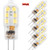 BAILIDA G4 LED Bulb, 12V JC Bi Pin Bulb, 20W Halogen Bulb Replacement, Daylight White 6000K, 5-Pack