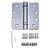 Omar Hardware 4"X4" Adjustable Spring Hinges with 1/4"Radius Corner, Bright Chrome(US26) Pack 1 Hinge.