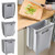Kitchen Hanging Trash Can, Collapsible Trash Bin Small Compact Garbage Can Attached to Cabinet Door Kitchen Drawer Bedroom Dorm Room Car Waste Bin - 2.4 Gallon (Gray)