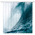 qianliansheji Sea Element Shower Curtain Ocean Wave Bathroom Shower Curtain Durable Resistant Waterproof with 12 Hooks 70X70