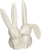 Creative Co-op Ceramic Bunny Rabbits Ring Holder