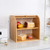 2-Layer Roll Top Bread Box Bamboo Storage Bin Kitchen Large Capacity Bread Keeper