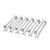 Jetech 3/4 Inch Combination Wrench (12 Pack) - Durable SAE Inch Cr-V Steel High Strength Spanner in Sand Blasted Finish
