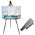 CONDA Tripod Display Floor Easel & Artist Easel, Adjustable (66 Black Wooden)