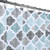 CAROMIO Geometric Quatrefoil Patterned Modern Poly-Cotton Stall Fabric Shower Curtain for Bathroom, Aqua/Mint/Grey, 54x78 Inches