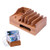 Lottogo Charging Station Multiple Devices,Bamboo Charging Station Docks and 5 Port Phone Organizer Stand for Smart Phones and Tablets for Office Desktop Wooden Docking Stations Storage