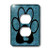 3dRose lsp_25919_6 Letter L Blue Cheetah Print Cat Paw Outlet Cover Multi-Color