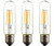 Bulbright 3PACK LED Filament Bulb Tubular Light Bulb T10 2W, Dimmable, E26 Base, Warm White 2700K, 20W Incandescent Bulb Equivalent, LED Edison Bulb (2 Watt (Style 1))