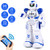 Aukfa Rc Robot Toy for Kids,Rechargeable Smart Infrared Sensing Robot Toys with Remote and Gesture Control, Programmable Intelligent Robotics,Walking Singing Dancing Robot Toy for Boys Girls?Blue