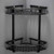 Gavenia Bathroom Shelf (No Drilling) Durable Aluminum Shower Shelf Kitchen Storage Basket Adhesive Suction Corner Shelves Shower Caddy?2 Tiers?black?