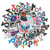 TIK TOK Stickers for Water Bottles, 50PCS Waterproof Aesthetic Vinyl Laptop Stickers for Luggage Computer Skateboard Stickers for Teens, Girls, Adults(TIK TOK Stickers)