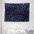 Ambesonne Night Tapestry, Composition with Dots Night Sky Theme Abstract Style Arrangement Cosmos Concept, Wide Wall Hanging for Bedroom Living Room Dorm, 80" X 60", Dark Blue