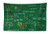 Lunarable Mathematics Classroom Tapestry, Green Blackboard with Colored Formula and Sketches Geometry School, Fabric Wall Hanging Decor for Bedroom Living Room Dorm, 45" X 30", Emerald