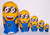 Minions Russian Nesting Doll Set of 5 Piece. Hand-Painted in Russia.