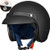 ILM 3/4 Open Face Half Motorcycle Helmet DOT Approved Retro Casco Fit Men Women ATV Moped Scooter Cruiser (Matte Black, L)