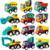 Tonmp Pull Back Vehicle Car, 12 Pack Assorted Mini Construction Plastic Vehicle Set, Pull Back Truck and Car Toys for Boys Kids Child Party Favors,Pull Back and Go Car Toy Play Set