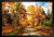 Autumn Road in New Hampshire Photo Art Print Black Wood Framed Poster 20x14