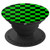 Checkered Green and Black Checkerboard Pattern Style PopSockets Grip and Stand for Phones and Tablets