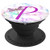 Purple Letter P Initial Dragonfly Monogram PopSockets Grip and Stand for Phones and Tablets