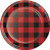 Creative Converting 96 Count Sturdy Style Dessert/Small Paper Plates, Buffalo Plaid