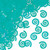 Creative Converting 12-Count Metallic Confetti Swirls Teal Lagoon