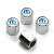Mopar Chrome Logo Tire Stem Valve Caps