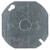 54C6 Outlet Box Cover, Octagon, Flat, Blank, 4 Diameter, Galvanized (2-Pack)