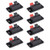 uxcell 8pcs 2 Way Jack Socket Spring Push Release Connector Speaker Terminal Strip Block 38mm x 19mm