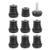 uxcell Leveling Feet 1" 25mm OD Plastic Round Tube Inserts Kit Furniture Glide Adjustable Leveler for Sofa Leg 8 Sets