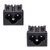 uxcell C6 Panel Mount Plug Adapter AC 250V 2.5A 3 Pins IEC Inlet Module Plug Power Connector Socket Straight 2pcs