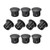 uxcell 10pcs Mounting 10mm X 11mm Black Nylon Round Snap Panel Locking Hole Plugs Cover