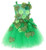 Tutu Dreams Halloween Ivy Costume Kids Girls Movie Comic Villain Cosplay Clothes (Large, Green)