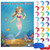 FEPITO Mermaid Party Supplies Pin The Tail on The Mermaid Party Game with 24Pcs Tail Stickers for Mermaid Party Favors, Kids Birthday Party