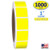 1" Neon Yellow Square Color Coding Circle Dot Labels on a Roll, Semi-Gloss, 1000 Stickers, 1 inch x 1 inch