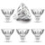 ALIDE MR16 Led Bulbs GU5.3 7W 6000K Daylight Cool Bright White,Replace 50W Halogen Equivalent,12V MR16 Bulb Spotlight for Kitchen Home Track Ceil Recessed Accent Lighting,Not Dimmable,38 Deg,6 Pack