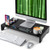 Bamboo Monitor Stand Riser - 23" Black Finished with Storage Organizer for Office Accessories and Desk Laptop Riser or PC Computer Stand for Home or Office by AMADA HOMEFURNISHING