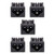 uxcell C6 Panel Mount Plug Adapter AC 250V 2.5A 3 Pins IEC Inlet Module Plug Power Connector Socket Straight 5pcs