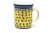 Polish Pottery Mug - Big Straight Sided - Sunburst