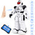 Biulotter RC Robot for Kids Intelligent Programmable Robot with Infrared Controller Toys, Dancing, Singing, Led Eyes, Gesture Sensing Robot Kit (Black)