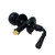 QCAA Solid Brass Storm Door Latch, Matte Black, 1 Pack