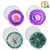 LET'S RESIN Geode Resin Coaster Molds, 4 Pcs Druzy Silicone Agate Coaster Molds, Glossy Coaster Molds for Making Resin Geode, Agate Slice Coasters, Cups Mats, Home Decoration