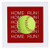 3dRose Softball Home run on Red Background - Quilt Square, 12 by 12" (qs_213132_4)