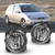 Fog Lights for 2000-2005 Ford Focus 2005-2006 Ford Escape 2003-2004 Ford Mustang (Cobra Model Only) 2000 Lincoln LS Clear Lens Fog Lamps with H10 12V 42W Halogen Bulbs